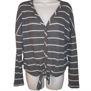 Paper Crane Tie Front Cardigan